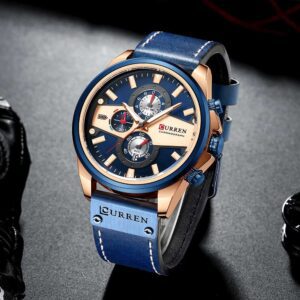 2021 CURREN Casual Sport Men s Watch Fashion Leather Wristwatches Clock for Male Chronograph Quartz Watches