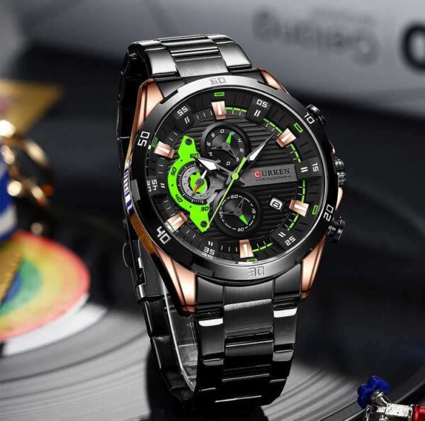 بسوار من الفولاذ المقاوم للصدأ CURREN 8402 ساعة - Image 3