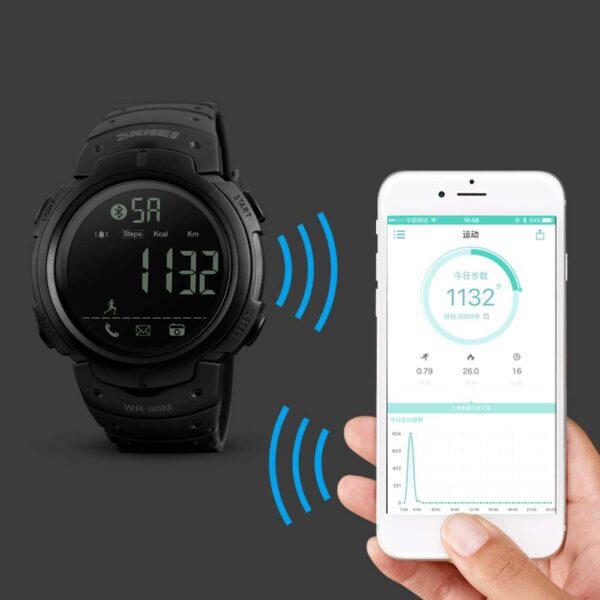 ساعة يد skmei 1301ذكية بتقنية البلوتوث متوافقة مع Android و iOS - Image 2