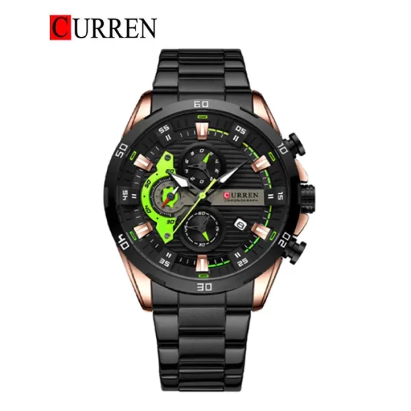 بسوار من الفولاذ المقاوم للصدأ CURREN 8402 ساعة