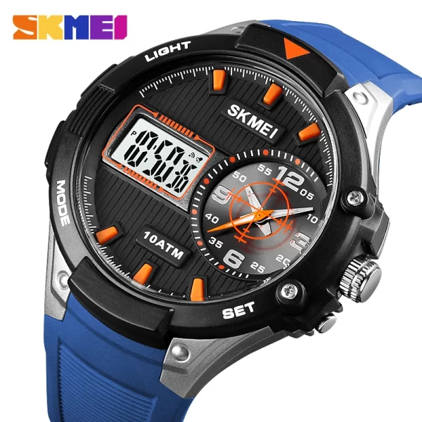 SKMEI Dual Time 10ATM Waterproof Big Dial Watch Men Top Brand Silicone Band Digital Quartz Wrist.jpg Q90.jpg 1