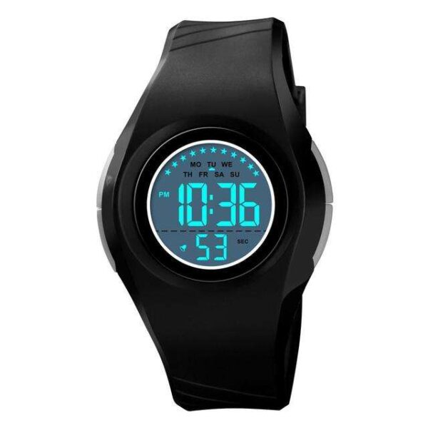 SKMEI montre tanche pour enfants montre de sport num rique LED en plastique alarme d