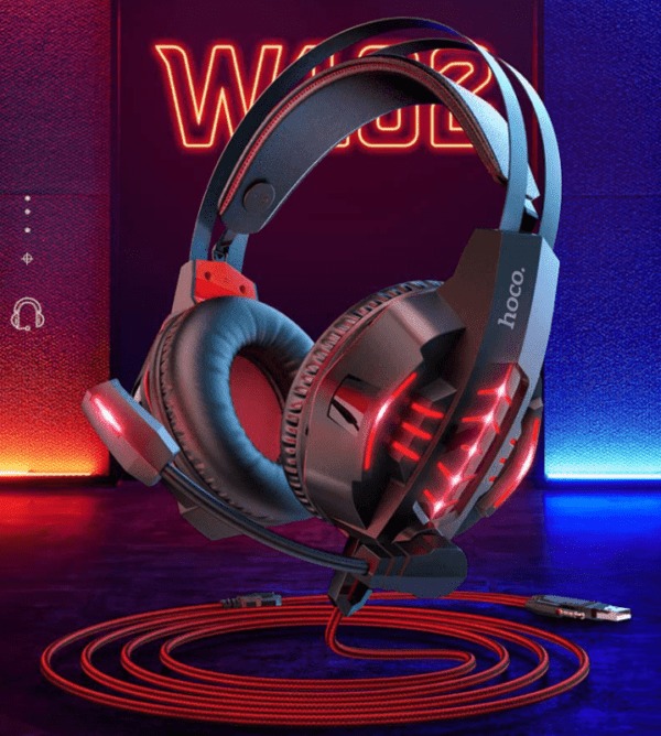 سماعة رأس سلكية للألعابCasque Gaming Hoco W102 - Image 6