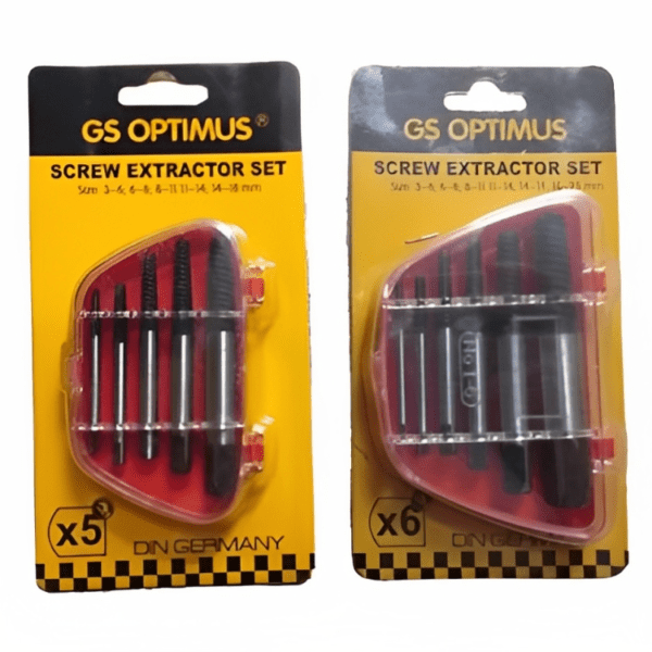 مجموعة لقم لنزع البراغي المكسورة أو التالفة بسهولة (5 أو 6 قطع) - GS Optimus
