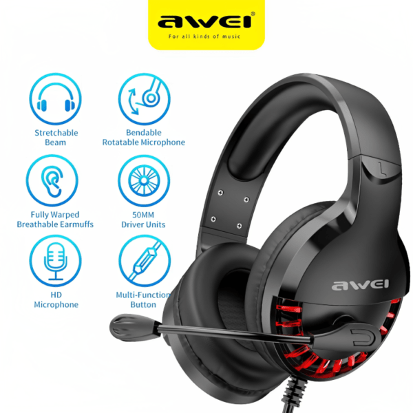 AWEI ES-770I E-SPORTS سماعة الألعاب السلكية - Image 2