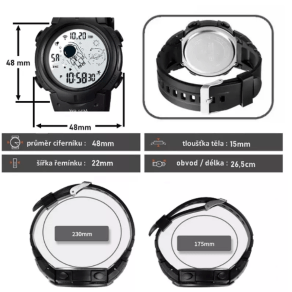 ساعة SKMEI رقمية مقاومة للماء 5Bar LED | SKMEI 1820 - Image 3