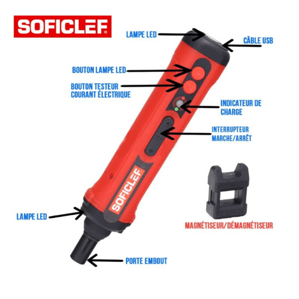 Tournevis électrique 4V SOFICLEF 40 pièces