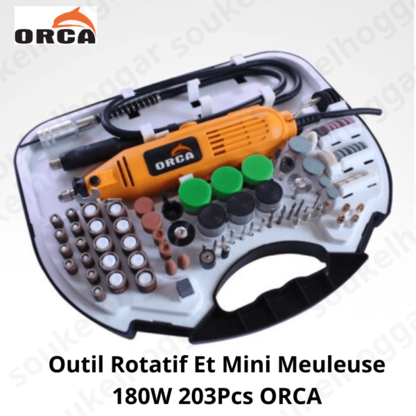 Outil Rotatif Et Mini Meuleuse 180W 203Pcs ORCA