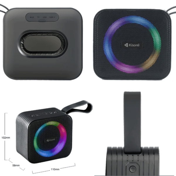 مكبر صوت KISONLI S13 بلوتوث 5.0 8 واط RGB Light - Image 3