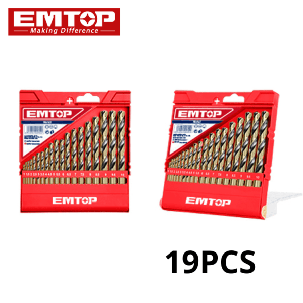 ENSEMBLE 19 MÈCHES PERCEUSE HSS (1-10MM - 0.5MM) EMTOP - Image 2