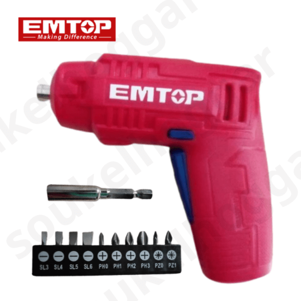 مفك براغي لاسلكي من نوع ليثيوم ايون EMTOP ECSR0404 - Image 4