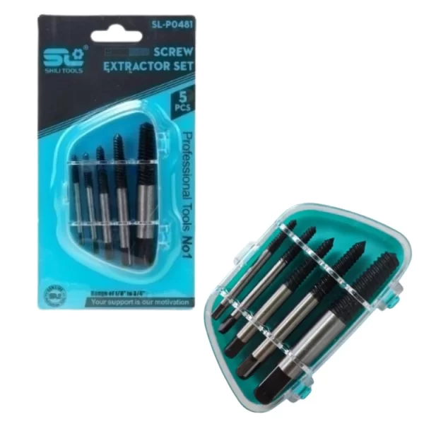 Jeu de 5 extracteurs de vis et boulon 3-18mm avec coffret SHILI TOOLS